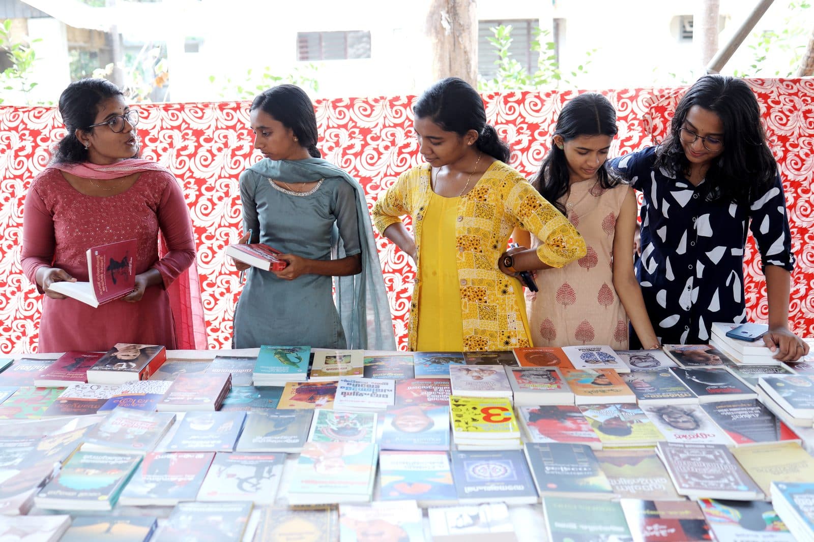 Book festival stalls